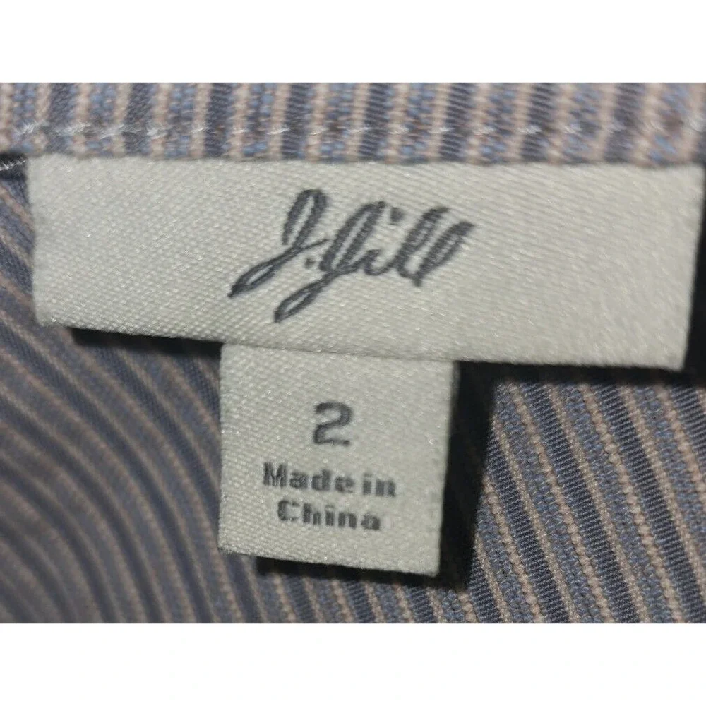 J.Jill A-Line Skirt Pockets Striped Casual Career Mini Skirt Size‎ 2